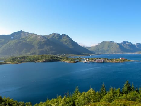 Picturesque landscape at Norway islands