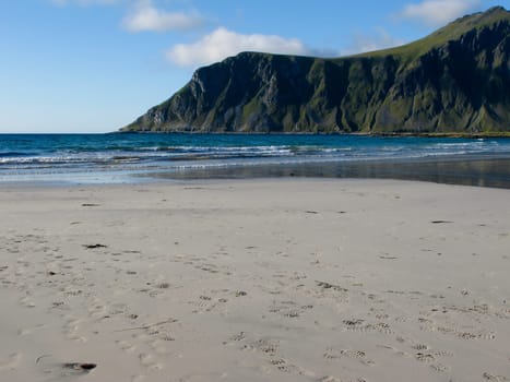 Picturesque landscape at Norway beach