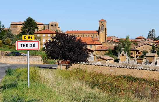 Medieval golden village called Theiz (Beaujolais / France)