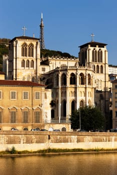 The apse of the Saint Jean cathedral in Lyon city