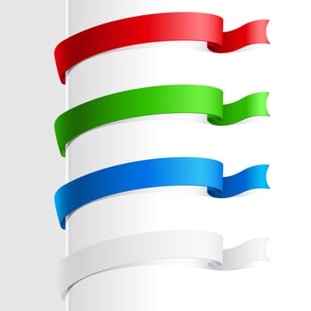 Colorful abstract ribbon. Illustration on white background