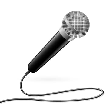 Microphone for Karaoke. Illustration on white background