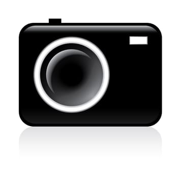 Photo camera icon - Vector illustration on white background