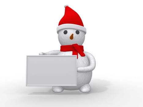 snowman with Santa Claus hat