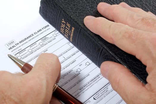 Concept of trust in God to provide personal insurance