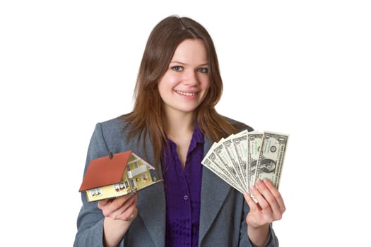 Real estate agent isolated on white background