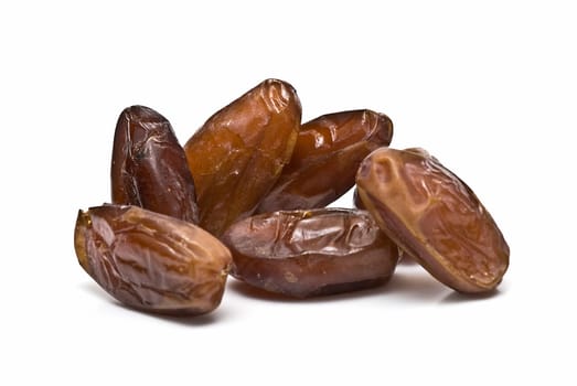 Date fruit isolated over a white background.