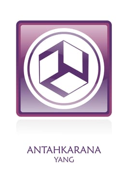 Antahkarana YANG icon Symbol in a violet rounded square.