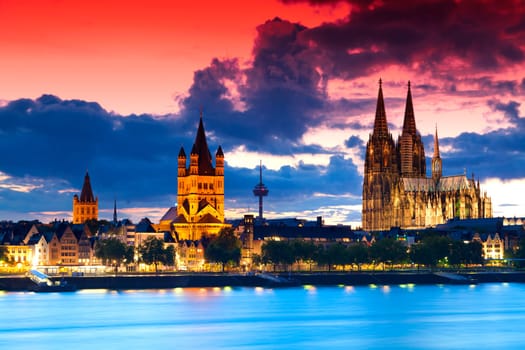 Cologne skyline with the cathedral