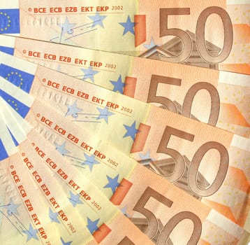 Euro banknote (currency of the European Union) - selective focus