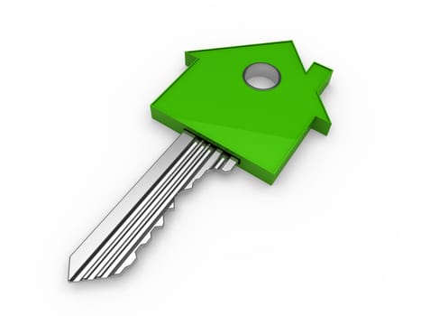 3d key home house green estate security
