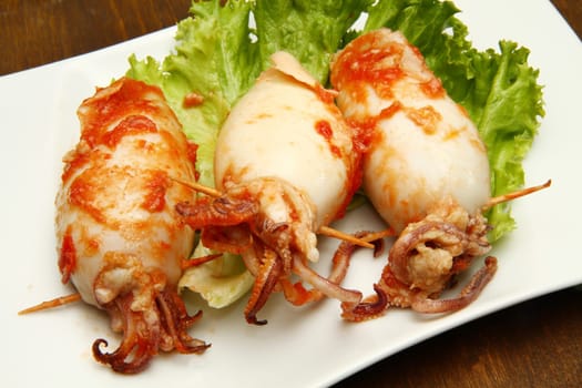 calamari with tomatoes
