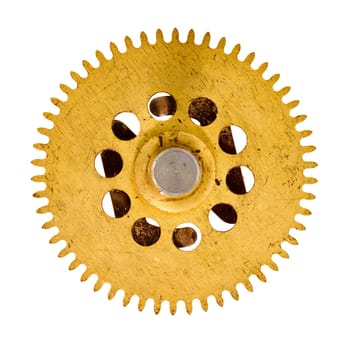 old cogwheel - gear - on white background