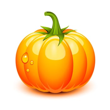 Halloween pumpkin in a glossy style