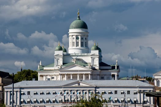 View of Helsinki Cathedral, Finland, Auugust 2011