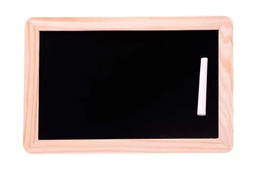 Child&#039 s Mini Chalkboard with a chalk on it against the white
