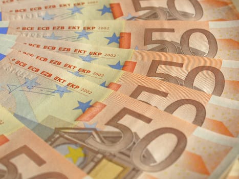 Euro banknote (currency of the European Union) - selective focus