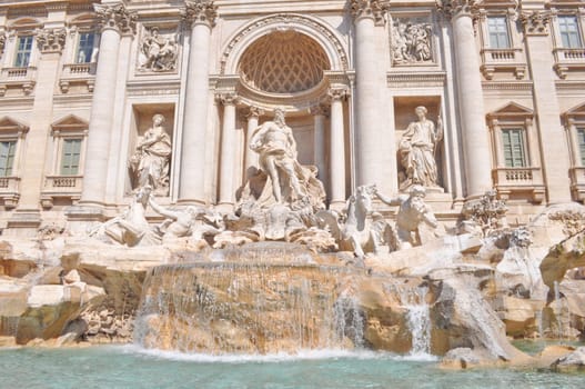 Baroque Trevi Fountain (Fontana di Trevi) in Rome, Italy