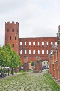 Torri Palatine ancient roman gates of town, Turin