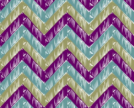 Zigzag striped background. Cold tones. Vector available