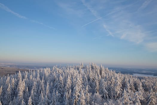 Fichtel Mountains in winter