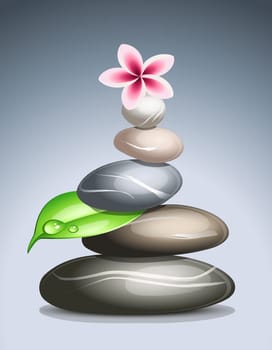 Colored pebbles in a pile