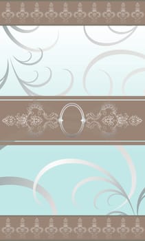 illustration for food industry, menu, chocolate box, cover, label for wine. Gradient silver background