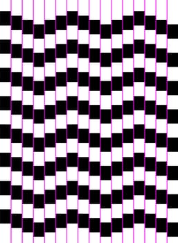 Optical art of a wave of squares