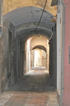 The Carrugio di Toirano, narrow streets in the old town
