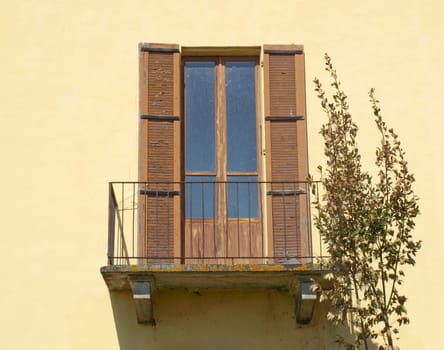 Old door and balcony