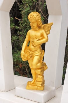 Little golden statue of angel