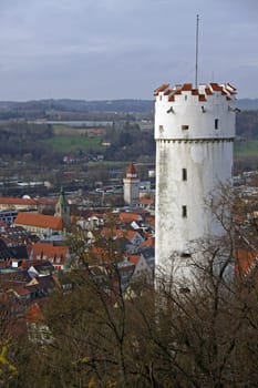 The Mehlsack (White Tower near St. Michael) is a round tower built between 1425 and 1429 in Ravensburg.