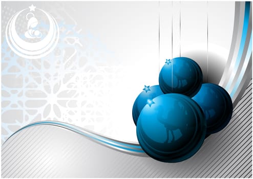 Communication Design for Christmas with nativity and Christmas balls elements