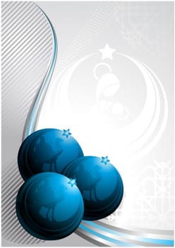 Communication Design for Christmas with nativity and Christmas balls elements