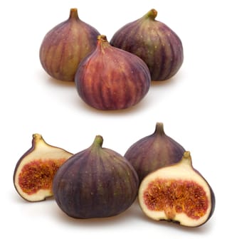 Fig Fruits on White Background