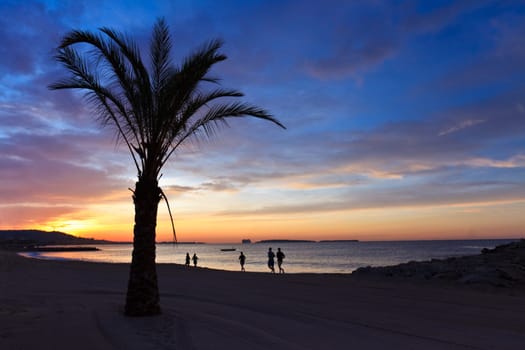 a beautiful tropical sunrise on the beach