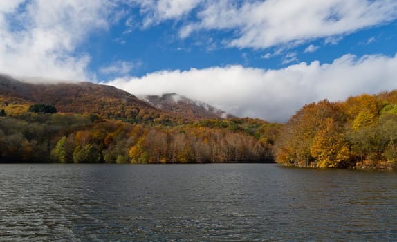Lake Santa Fe, Montseny. Spain. Located in a beautiful setting of Barcelona.