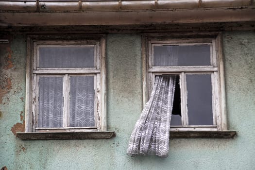 Window of a ruined house