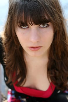 Pretty young woman with big eyes