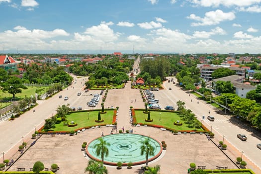 Vientiane,a bird's eye view of the Laotian capital