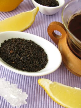 Black tea with lemon