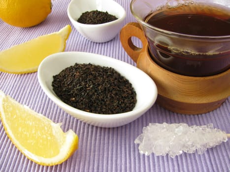 Black tea with lemon