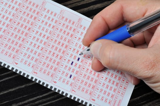 Real close-up of Polish lottery ticket