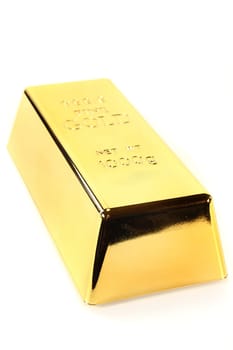 a gold bar on a white background