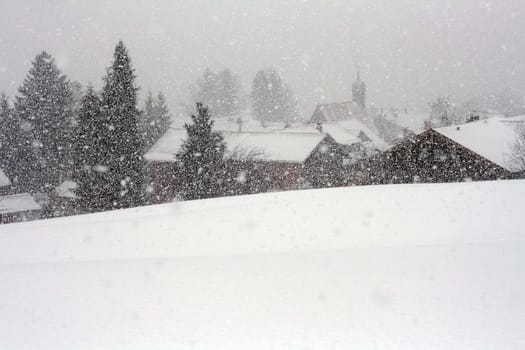 Snowstorm in the Allgäu