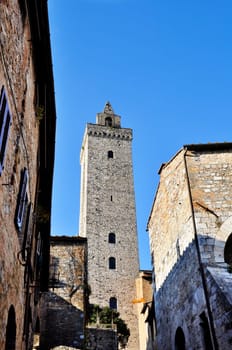 San Gimignano, medieval village in Tuscany, Italy