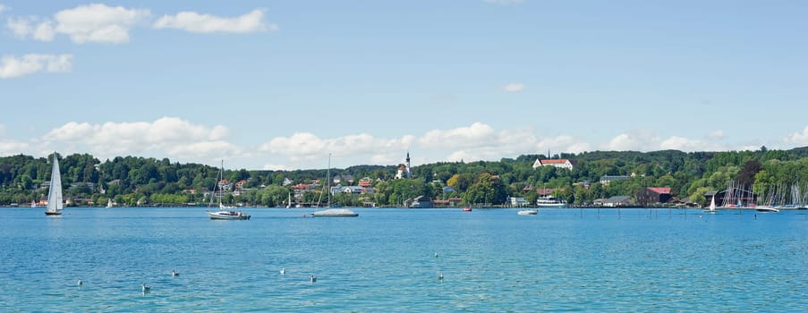 View of Starnberg on Lake Starnberg in Bavaria