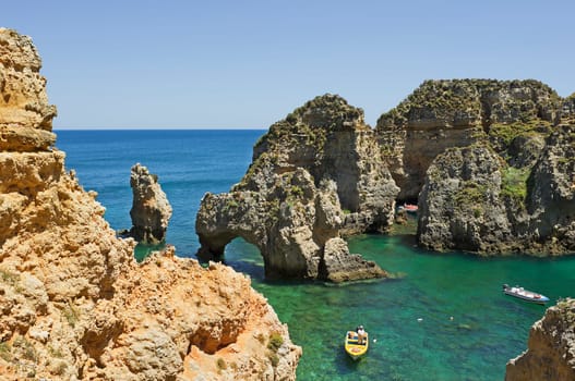 The rocks of Ponta da Piedade in southern Portugal