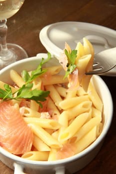 pasta with smoked salmon