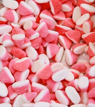 colored and mixed gummy candy